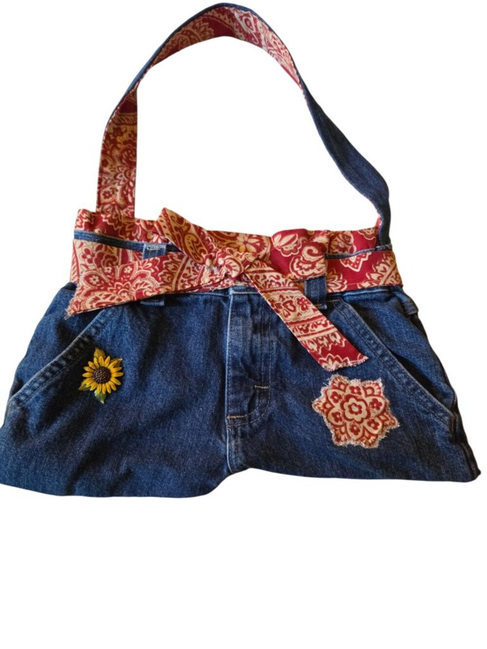 Handmade Upcycled Denim Medium Women's Purse